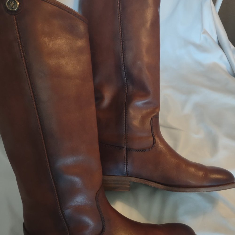 FRYE BOOTS W 7.5M Cognac - Picture 7 of 10